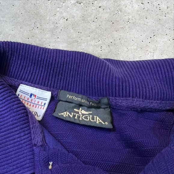 Colorado Rockies Antigua Polo Shirt Men's 2XL MLB Purple Performance Fabric - Picture 2 of 8